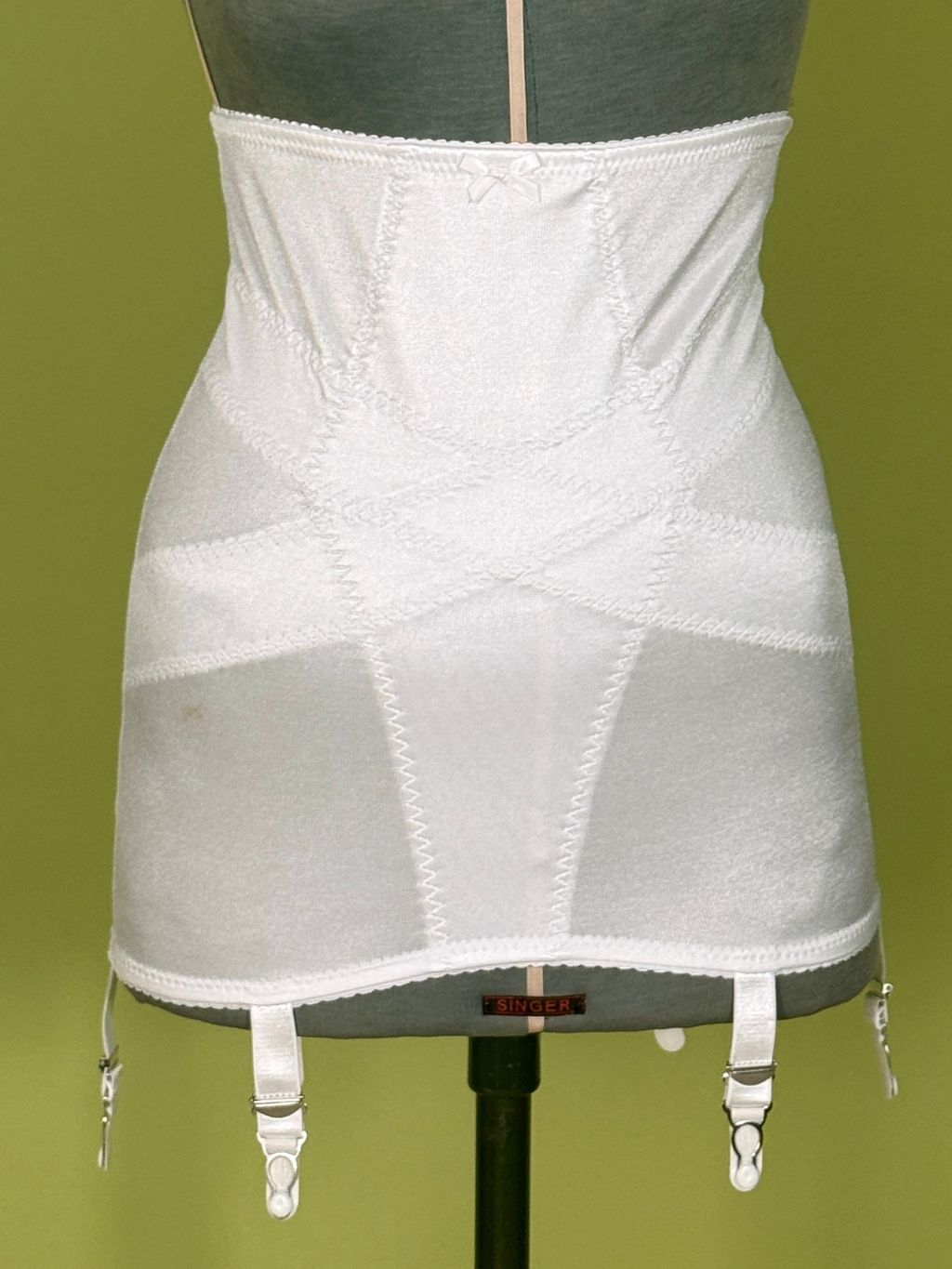 White High Waisted Pull On Girdle 007