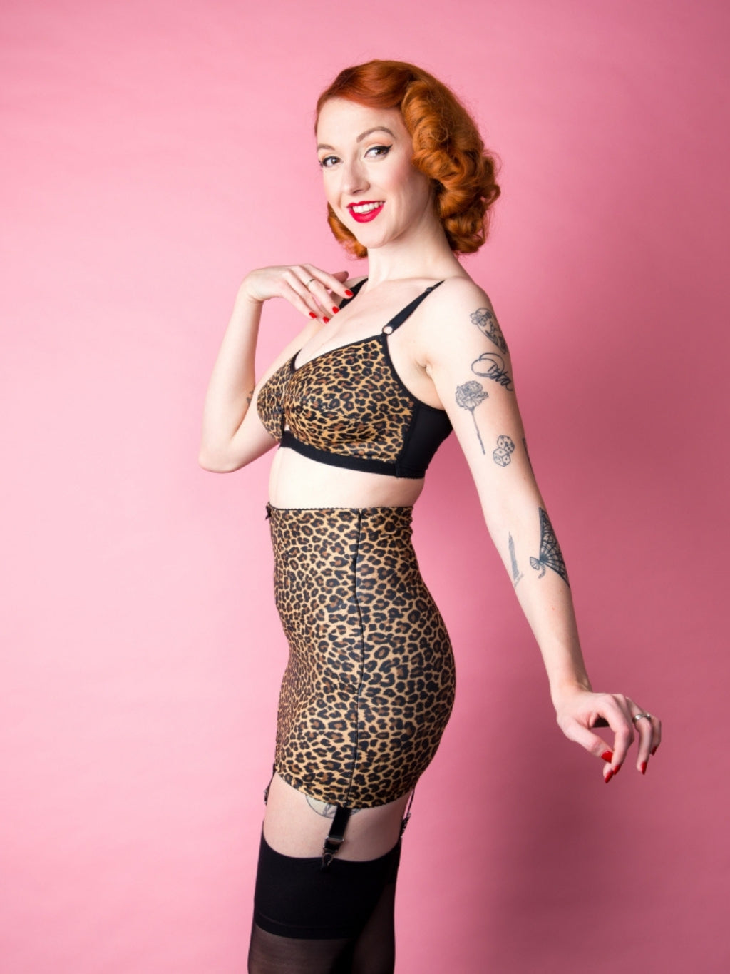 Natural Leopard Print High Waist Pull-On Girdle 007