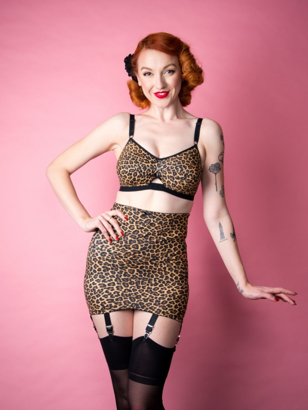 Natural Leopard Print High Waist Pull-On Girdle 007