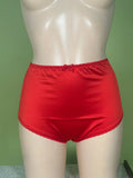 Red Soft Satin Full Knickers 067