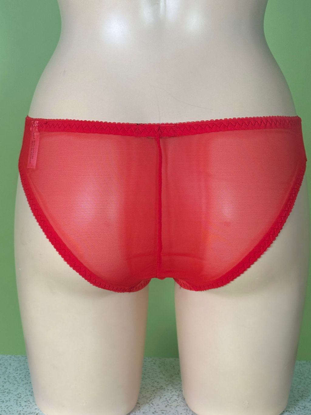 Red Little Satin Briefs Knickers 069
