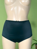 Black Soft Satin Full Knickers 067