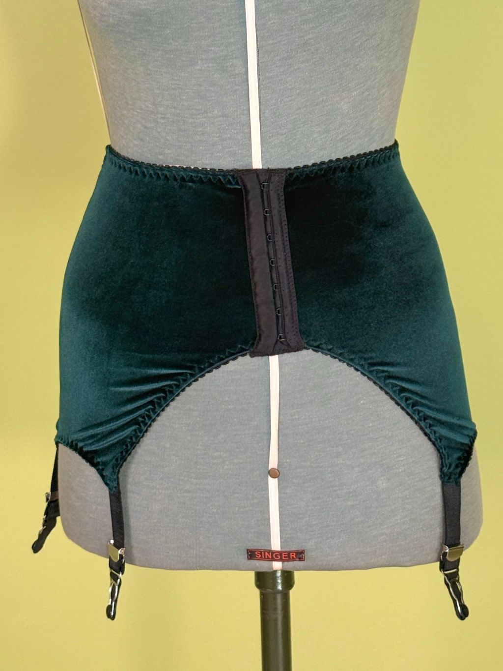Green Velvet Vintage Girdle 074