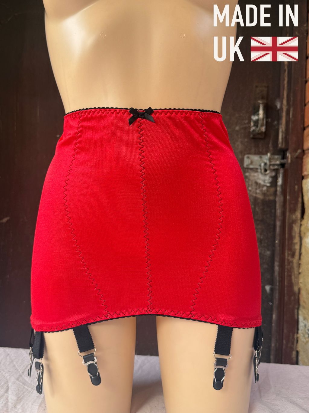 Red 10-Strap Roll On Girdle 036