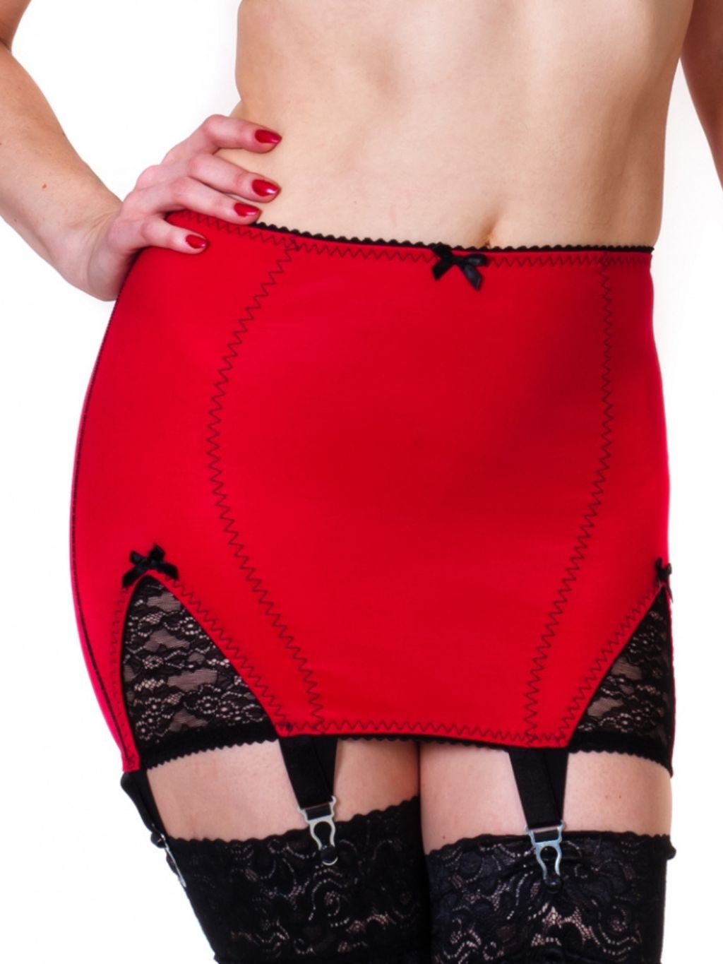 Red Medium Control Roll On Girdle 061
